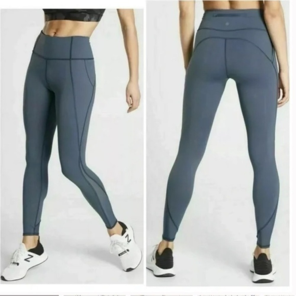 Athleta lightning tight iron blue color, size medium - Picture 7 of 10